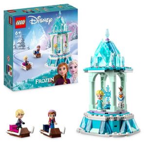 ASSEMBLAGE CONSTRUCTION LEGO® Disney Princesse 43218 Le Manège Magique d’Anna et Elsa, Jouet Reine des Neiges avec Figurine Olaf