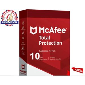 ANTIVIRUS McAfee Total Protection 2022 Clé GLOBALE (1 PC / 1