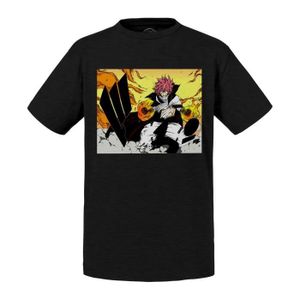 T-SHIRT T-shirt Enfant Noir Fairy Tail Natsu Mage De Feu M