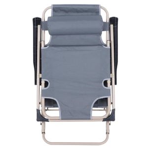 CHAISE LONGUE Tbest Fauteuil inclinable Chaise de Plage Inclinab