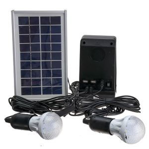 2 panneaux power pack-camping 2 rechargeable lumières usb etc. Lampe solaire kit