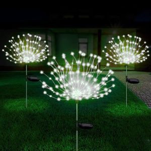 LAMPE DE JARDIN  White 4pcs Lampes de jardin solaires à 90LED feux 
