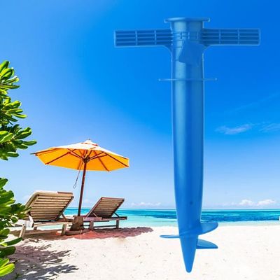 Porte Parasol Plage Soleil Terre Pieds De Parasols Sable Pied à Visser Support De Parapluie Stand Titulaire Ancre Sol Pour Pêche