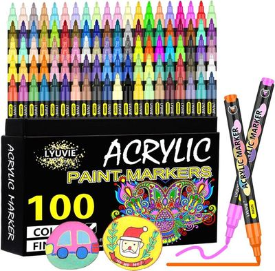 Feutre Acrylique Pour Galet,18 Couleurs Marqueur Peinture Feutres