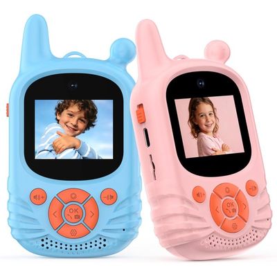 Talkie-Walkie Vidéo Enfant – 2 Pièces Rechargeables Avec Écran HD Et Effets Vocaux