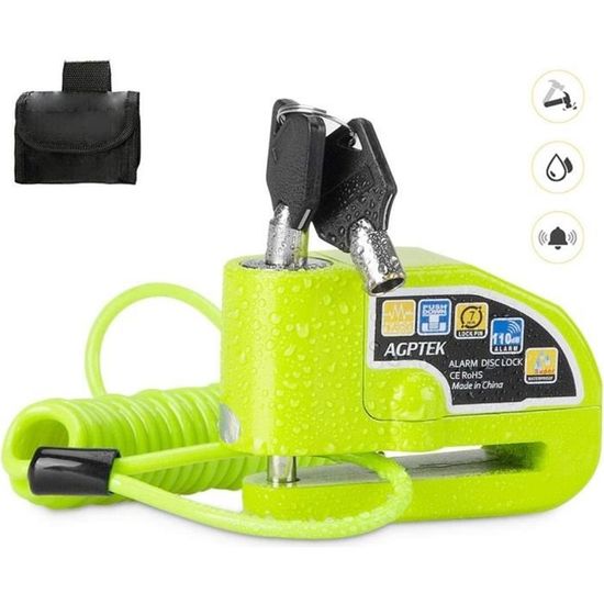 Antifurto Con Allarme 110 DB Per Moto, Scooter, Quad, Bici Elettrica &ndash; Blocco Disco