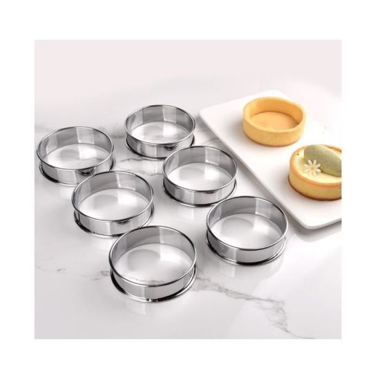 2 Cercles à Pâtisserie Metaltex INOX 8.5cm - Pour Entremets Et Desserts