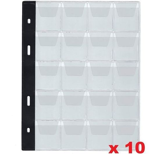 Organisation Collection Capsules COLLECTOR Pages Pour L'albu De Pièces De Onnaie Ou De édailles, Les Recharge Album 10 Feuilles 200 Pièces