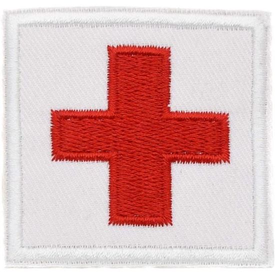 Bas Ensanglanté Bas Infirmière P'tit Clown - Paire Blanche Avec Croix Rouge - Taille Unique Accessoire Infirmière Taille Unique