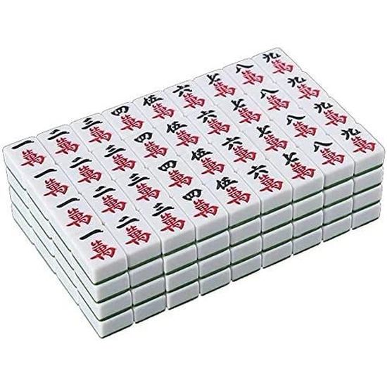 Mahjong Classic Board Game Tuiles Chinoises numérotées Tuiles de Mahjong Dés, Ensemble de Jeu