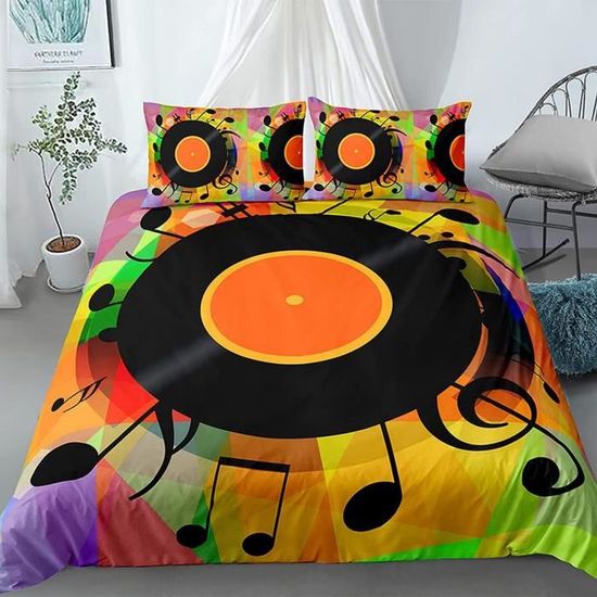 Couette imprimée double face 220x240 cm Feuilles bleues | Leroy Merlin