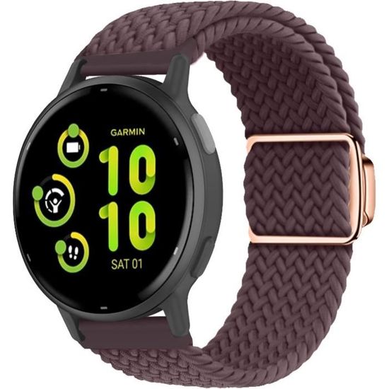 Bracelet De Remplacement En Silicone Noir Pour Garmin Vivomove / Vivoactive 3 / Vivomove HR - Largeur 20mm - Neuf