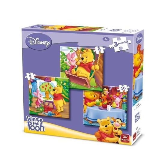 3 Disney Winnie the Pooh Jigsaw Puzzles (4 16... Cdiscount Jeux
