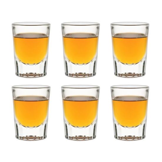 Libbey Verre à liqueur Fluted Whiskey - 59 ml / 5,9 cl - 6 Pièces - Vont au lave-vaisselle