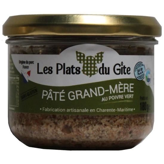 LES PLATS DU GITE Pâté GrandMère au Poivre Vert 180 g Cdiscount Au