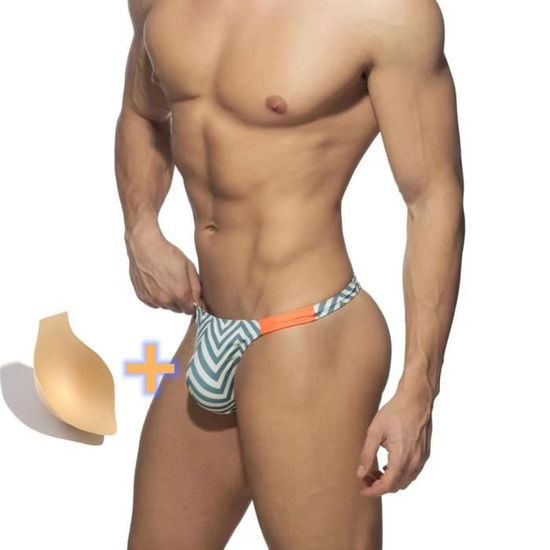 Slip De Bain Homme FEOYA - Séchage Rapide, Taille Élastique, Rembourrage Amovible - Pour Plage, Piscine, Sport