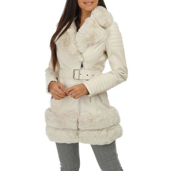 Manteau top blanc cintré