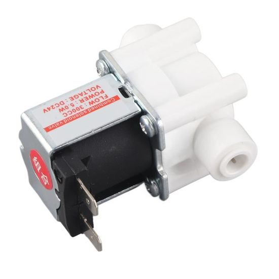 MOUMOUTEN Électrovanne d'entrée d'eau normalement fermée, DC 12 V Tube en plastique Diamètre intérieur 6,35 mm pour système d'osmose inverse RO MOUMOUTEN Électrovanne d'entrée d'eau normalement fermée, DC 12 V Tube en plastique Diamètre intérieur 6,35 mm pour système d'osmose inverse RO