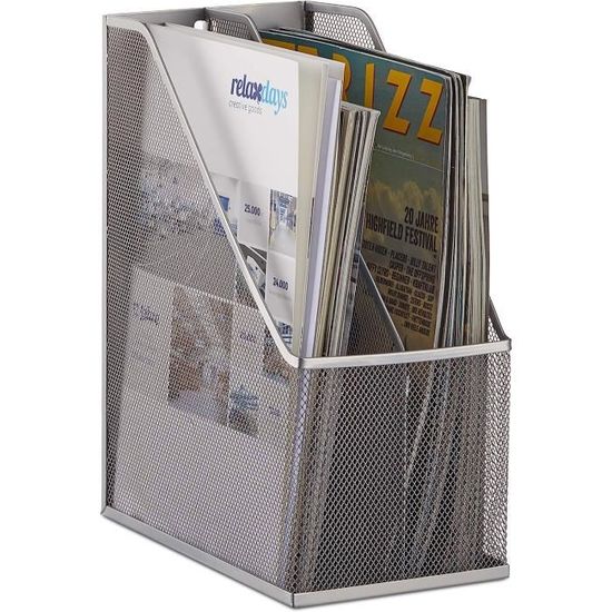 Porte-revues Mural En Métal à 3 Compartiments, Format A4, Pour Archives, Documents