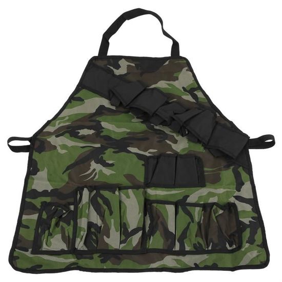 Tablier De Barbecue Et Cuisine En Toile 68 X 85 Cm Avec Bretelles Réglables - 3 Poches, Tablier Homme Femme Pour Jardinage Et Restaurant