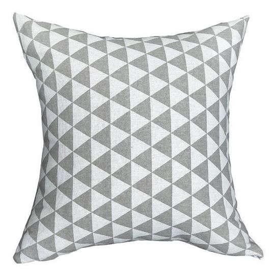 Oreiller d'extérieur 2 pcs Impression rayure 60 x 40 cm Gris - oreiller