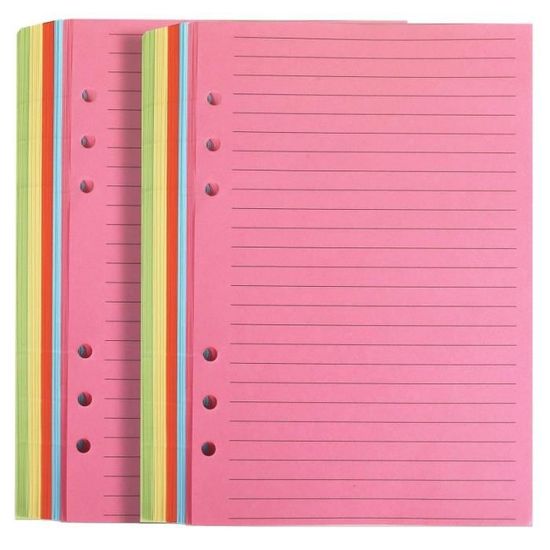 Feuilles de papier rechargeables A4/B5/A5 avec lignes horizontales et grille, 60