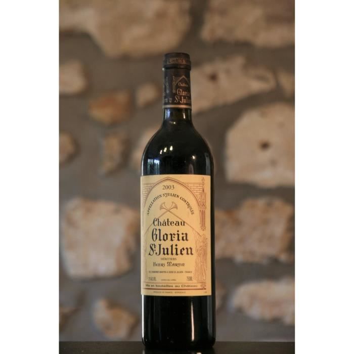 Vin rouge, St Julien, Château Gloria 2003 Rouge