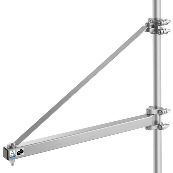 AREBOS Bras Pivotant Support Palan 1000kg 750mm Treuil palan de 180°