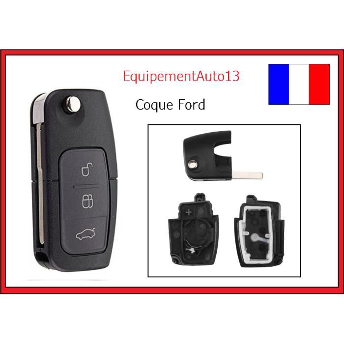 coque boitier clip télécommande clé FORD C MAX SMAX FIESTA FUSION MONDEO