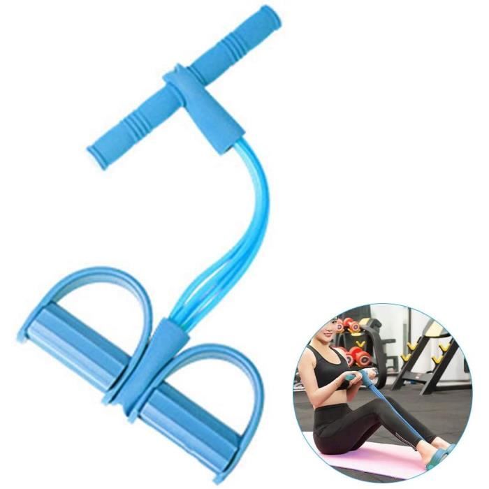 Elastique Pieds Pédale Exerciseur Jambe Bras Cuisse Bandes d'exercice multifonctionnels Fitness Yoga - Bleu