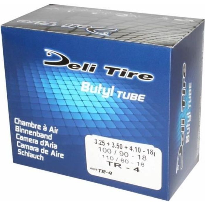 Chambre a air Deli Tire moto 3.25-18 3.50-18 100/90-18 110/80-18 grosse valve