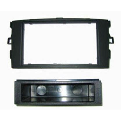 Adaptateur de façade d'autoradio simple DIN Noir Toyota Auris 2007 >