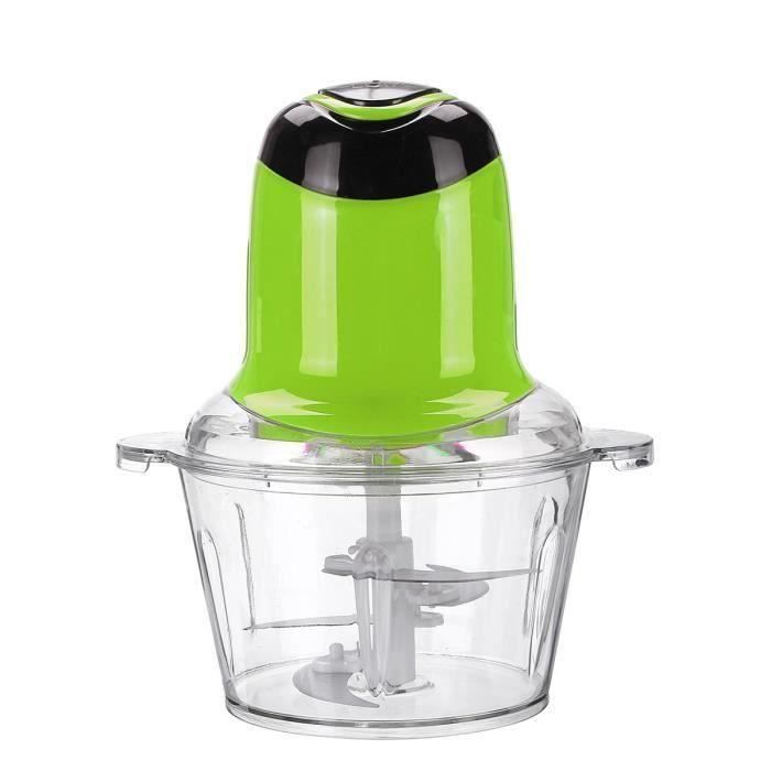 2L Mixeur Hachoir Électrique Multifonction hache-viande Machine à couper Légume Fruits robot culinaire 220V 200W vert 1150g An20280