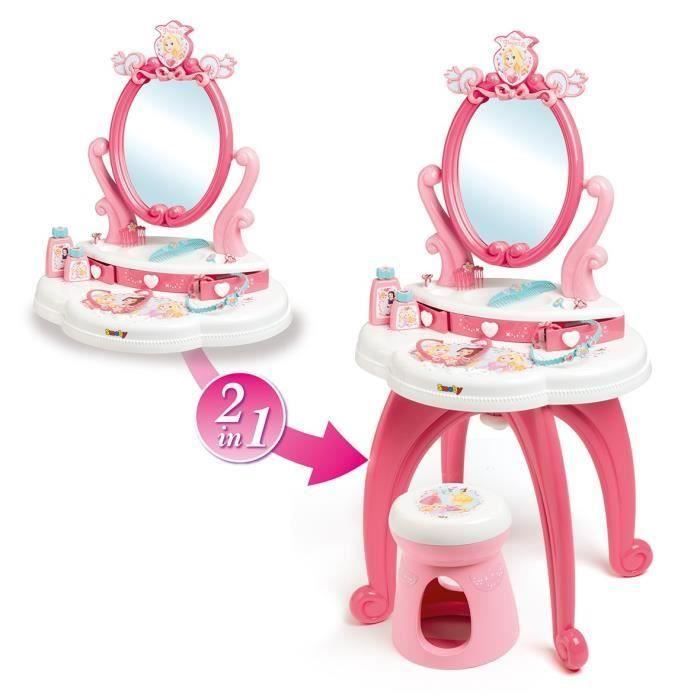 DISNEY PRINCESSES Smoby Coiffeuse 2 en 1 + Acs