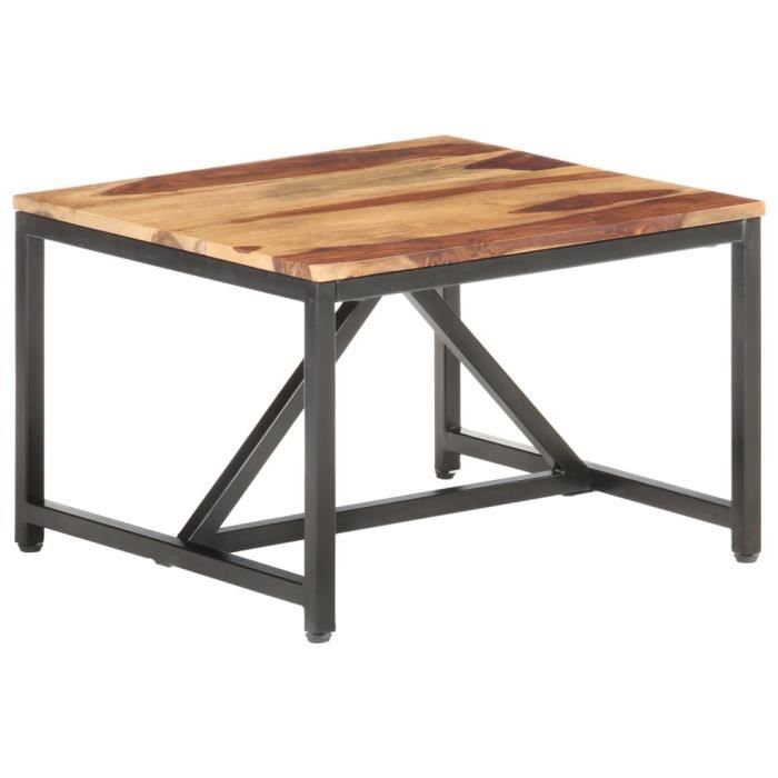 Table d'appoint Table basse Style Industriel - Bois solide - 60x60x40 cm
