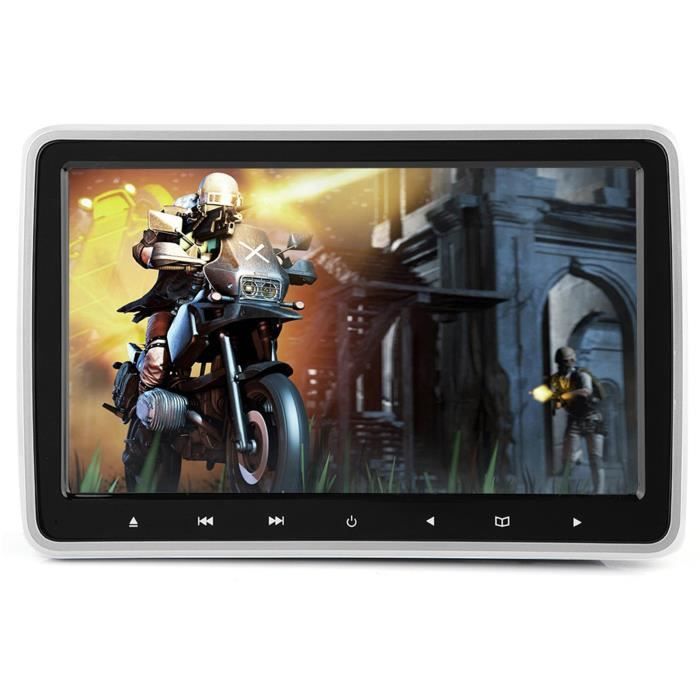 ARAMOX lecteur DVD d'appui-tête 10.1in TFT HD Appui-tête de voiture Lecteur DVD Moniteur d'oreiller numérique portable Clip-on