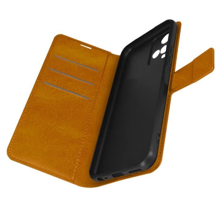 Étui Vivo Y21, Y21s et Y33s Porte-carte Support Vidéo Languette Magnétique Camel Jaune