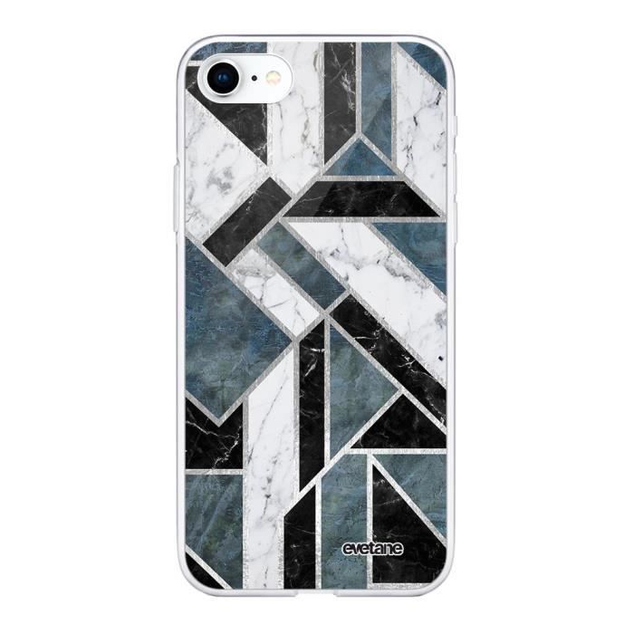 Coque iPhone 7 iPhone 8 360 intégrale transparente Marbre Vert Graphique Ecriture Tendance Design Evetane