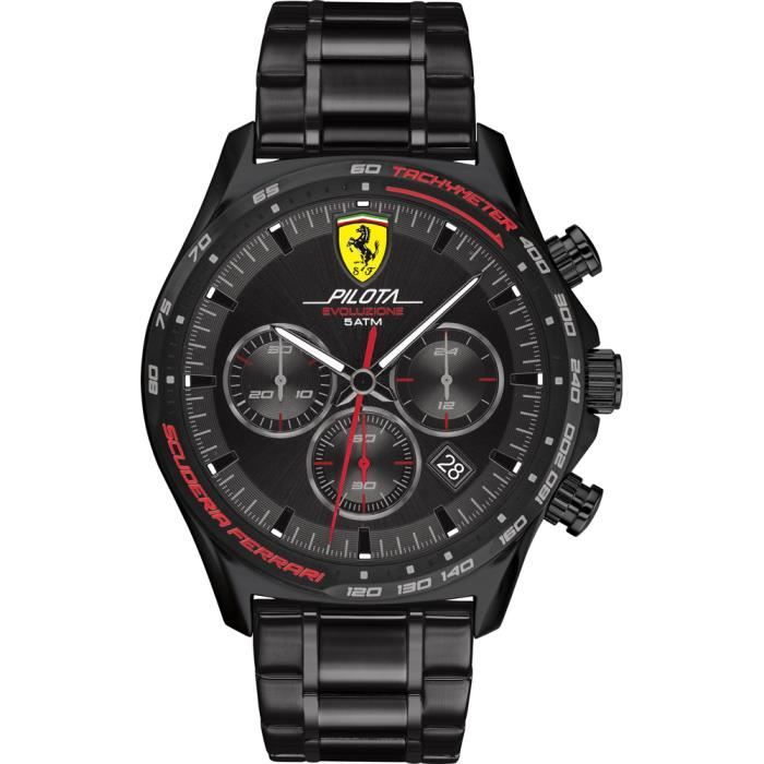 Ferrari-Montre Chronographe pour Hommes à movement Quartz en Acier inoxydable - 0830716
