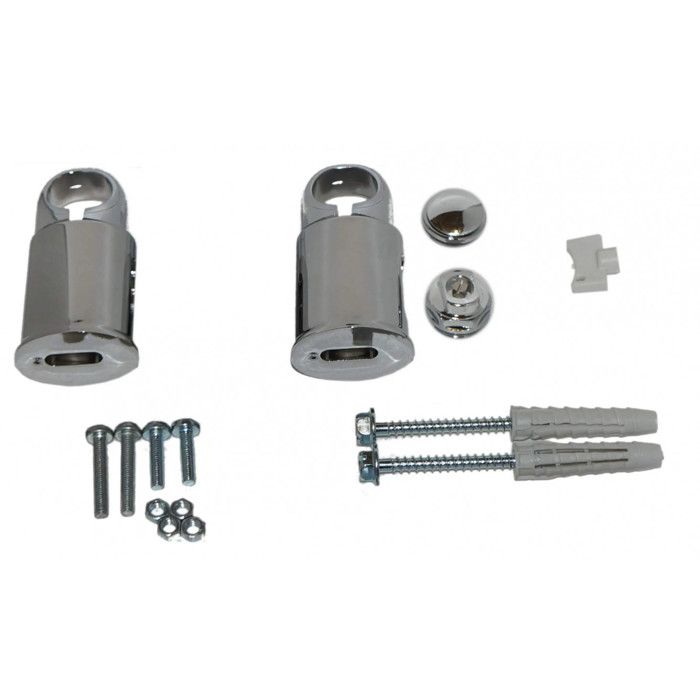 SUPPORT CHROME POUR RADIATEUR SECHE-SERVIETTE - 2 PIECES - GLOBAL