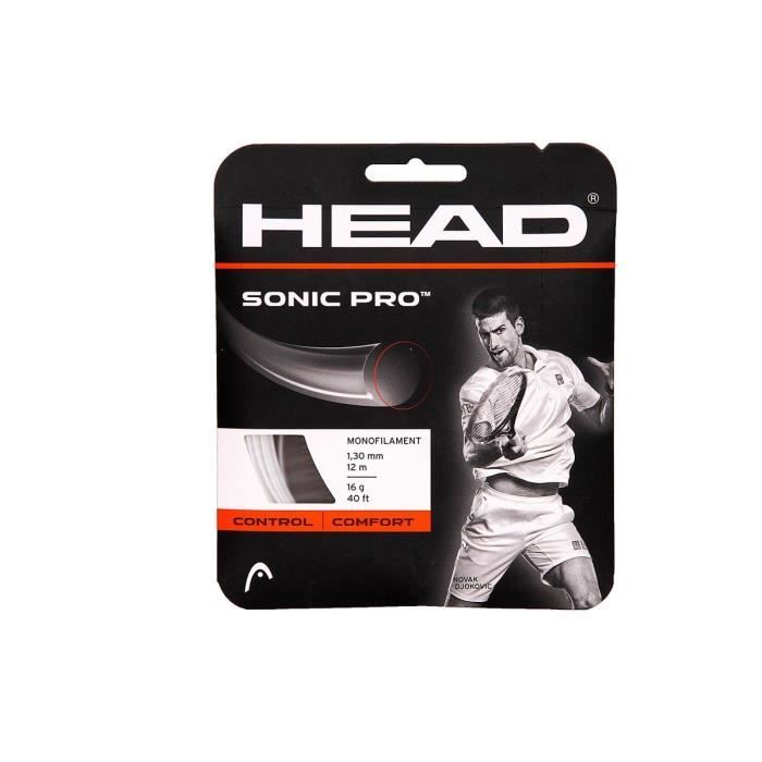 Head 281028 Sonic Pro Cordage pour raquette de tennis Blanc 12 m - 1.25 mm