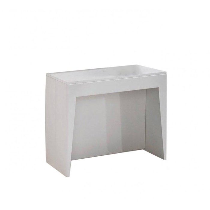 Table console extensible COSMIC blanc mat blanc Bois Inside75