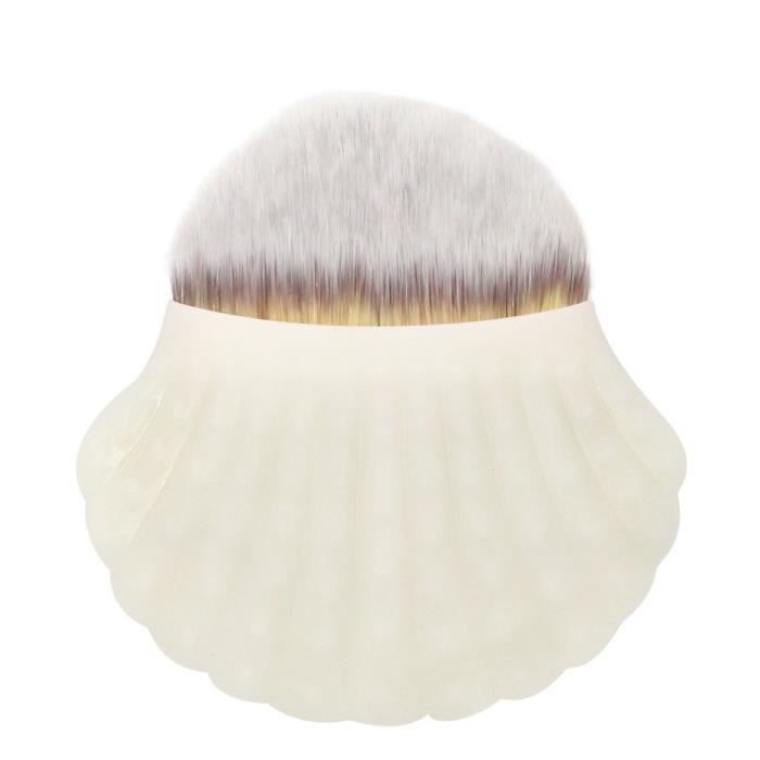 Brosse simple de BB de cheveux de fibre de brosse de maquillage de coquille de brosse de base, couleur blanche 3