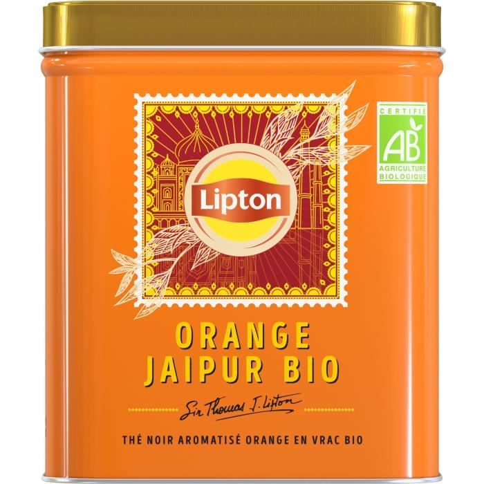 LIPTON Thé Noir Bio Orange Jaipur Vrac - 150 g