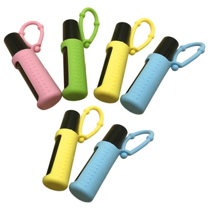 6pcs 10ml porte-bouteille à rouleau étui de transport en silicone pour huile essentielle housse de protection ROLLER IN LINE