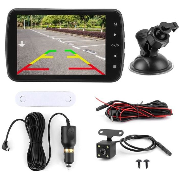 3.5in LCD 1080P enregistreur de conduite double caméra 170 ° grand Angle clair Vision nocturne voiture DVR Dashcam