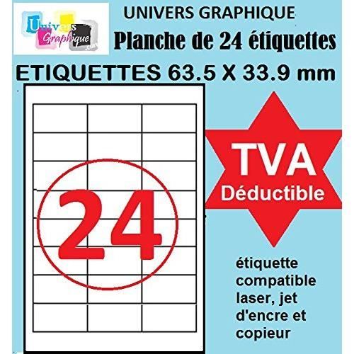 2400 étiquettes pour timbre 63,5 x 33,9 mm compatible montimbre en ligne étiquette pour timbre SOIT 100 planches de 24 étiquettes(l7