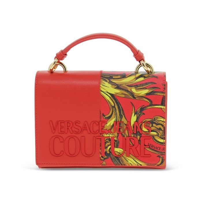 SAC A MAIN VERSACE JEANS COUTURE B43 RM en peau écologique rouge multicolore Femme