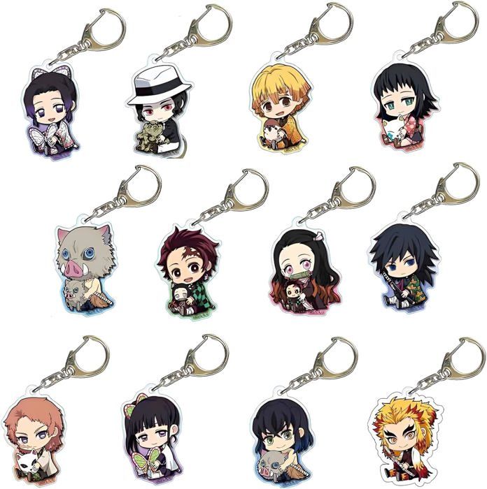 24pcs Accessoires Kpop Demon Hunters Porte-clés Acrylique Pour Porte
