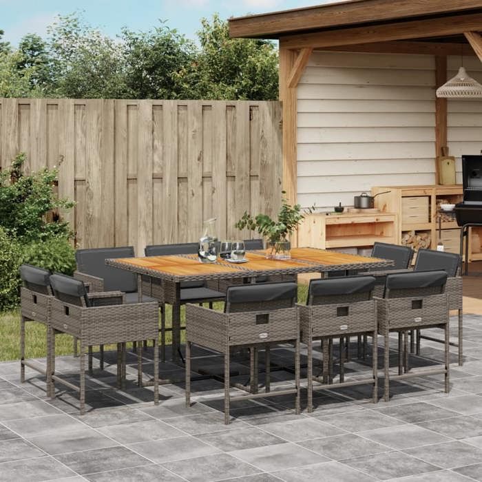 vidaXL Ensemble à manger de jardin 11 pcs - vue 8